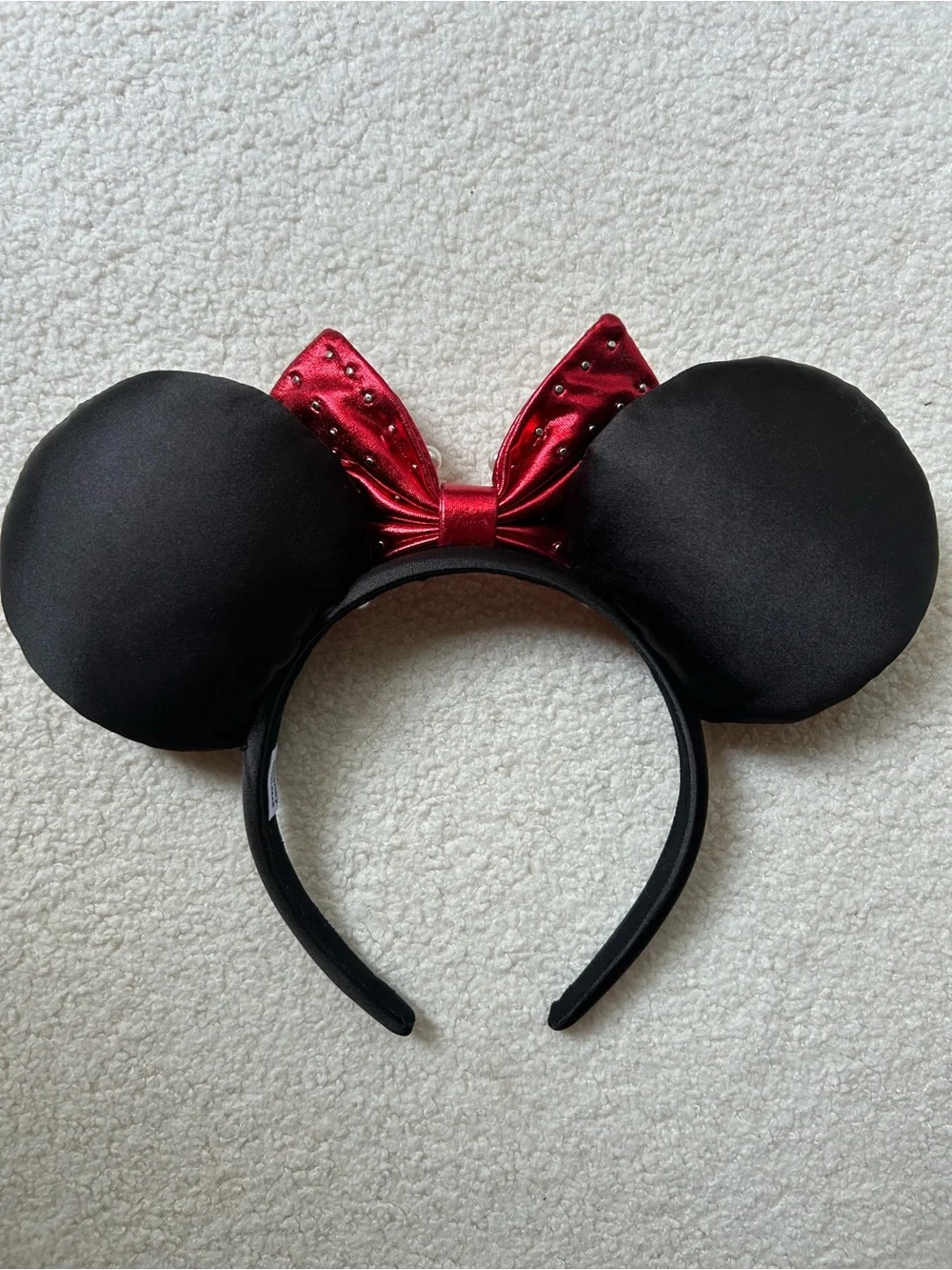 BaubleBar Disney Classic Minnie Mouse Ear Headband with Pearl-Embellished Bow